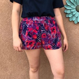 Hawaiian Pattern Flowy Shorts
